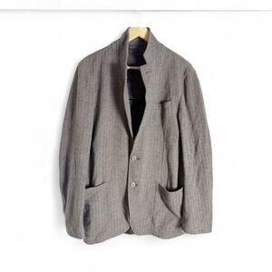 Armani Collezioni Wool Herringbone Two Button Blazer Jacket Men’s 42R